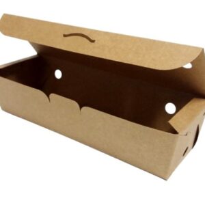 Caixa Porção P1 Kraft 21*5,4*6CM 50UN